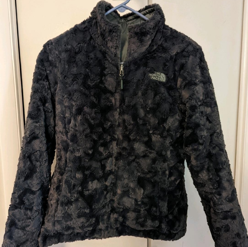 North Face Reversible Olive Green Zip Up Women's Jacket